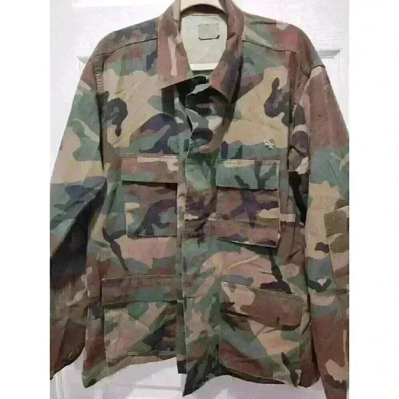 US Military Woodland Camo Cold Weather Top BDU Medium-Reg 8415-01-084-1647 - Picture 6 of 10